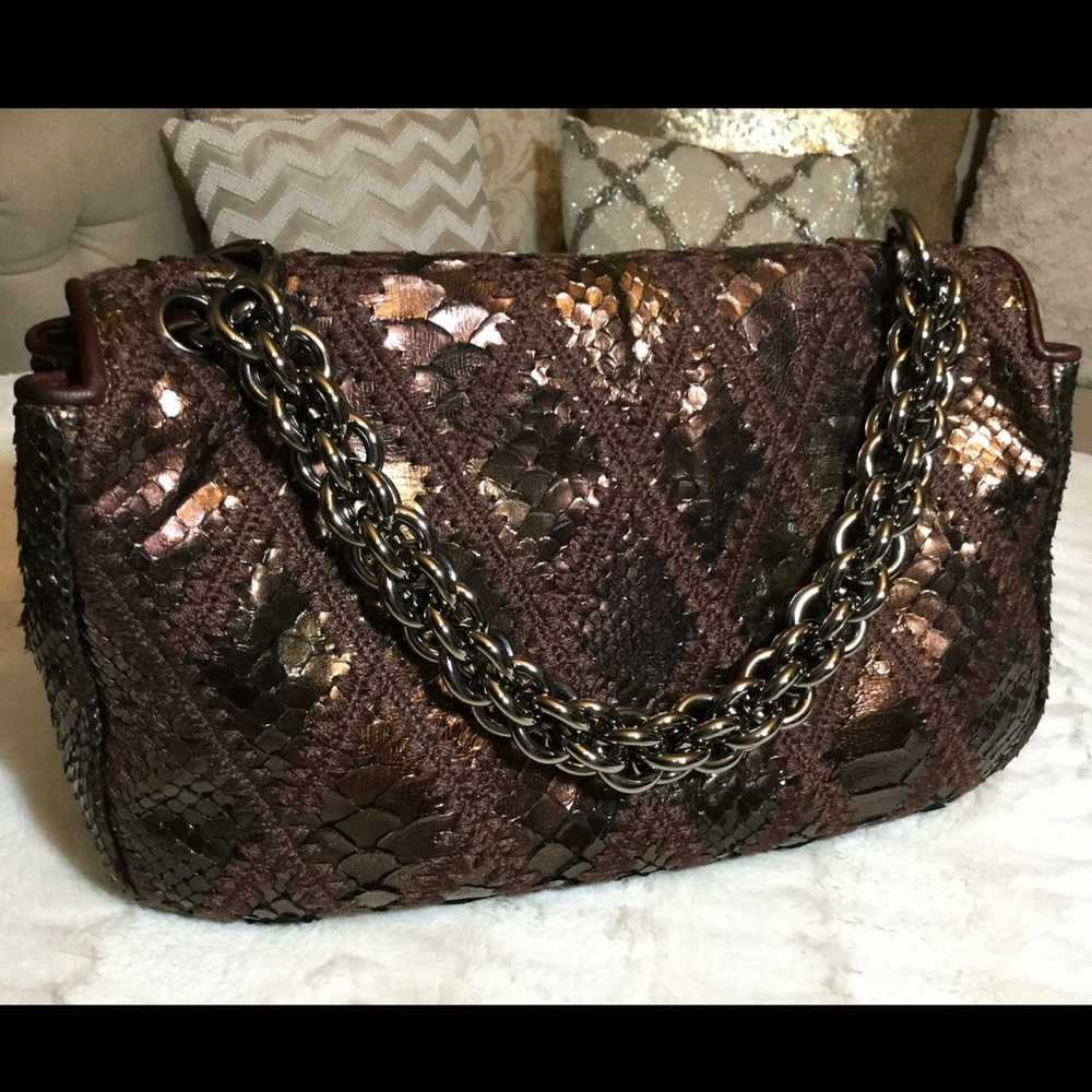 Chanel bronze metal python crochet bag - Picture 4 of 15